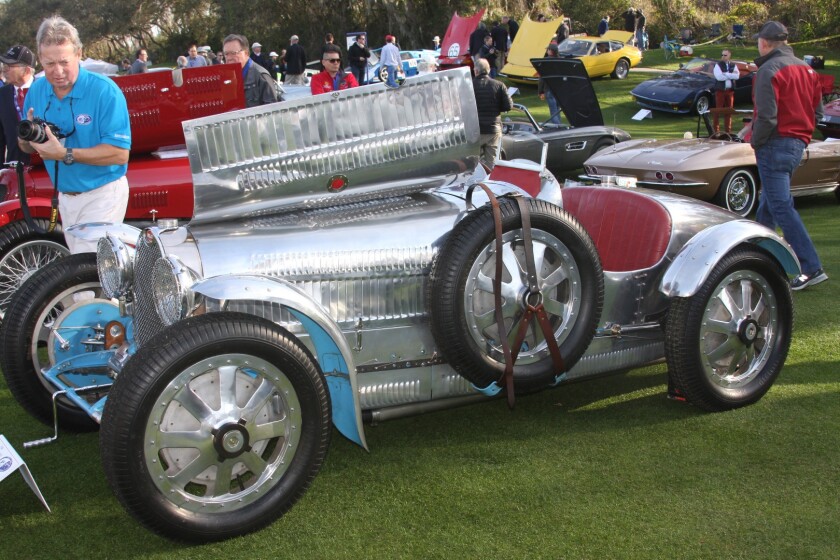 The winner in the Amelia Island Concours d' Elegance went to this stunning polished alloy 1926 Bugatti T39A from the North Collection in the Prewar Race Cars class! The T39A was basically a 1.5 liter version of the world's most successful racing car, the Bugatti T35, so it was only ever used in events where the capacity suited. The most famous victory for the T39A was the 1926 French Grand Prix in the hands of Jules Goux, one of Peugeot's famous pre-WWI "Charlatans." This car started the 1926 French Grand Prix,but failed to finish, with its best in-period race result being fifth in the 1926 Grand Prix of Europe, which was also won by Goux in a T39A Bugatti. Bugatti won the world manufacturers championship in 1926 thanks to the Bugatti T39A.