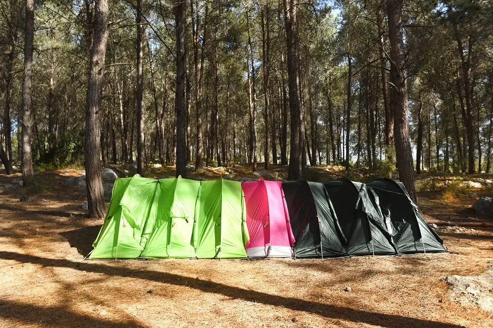 We've seen other modular tents before, but the RhinoWolf is interesting in its caterpillar-like design