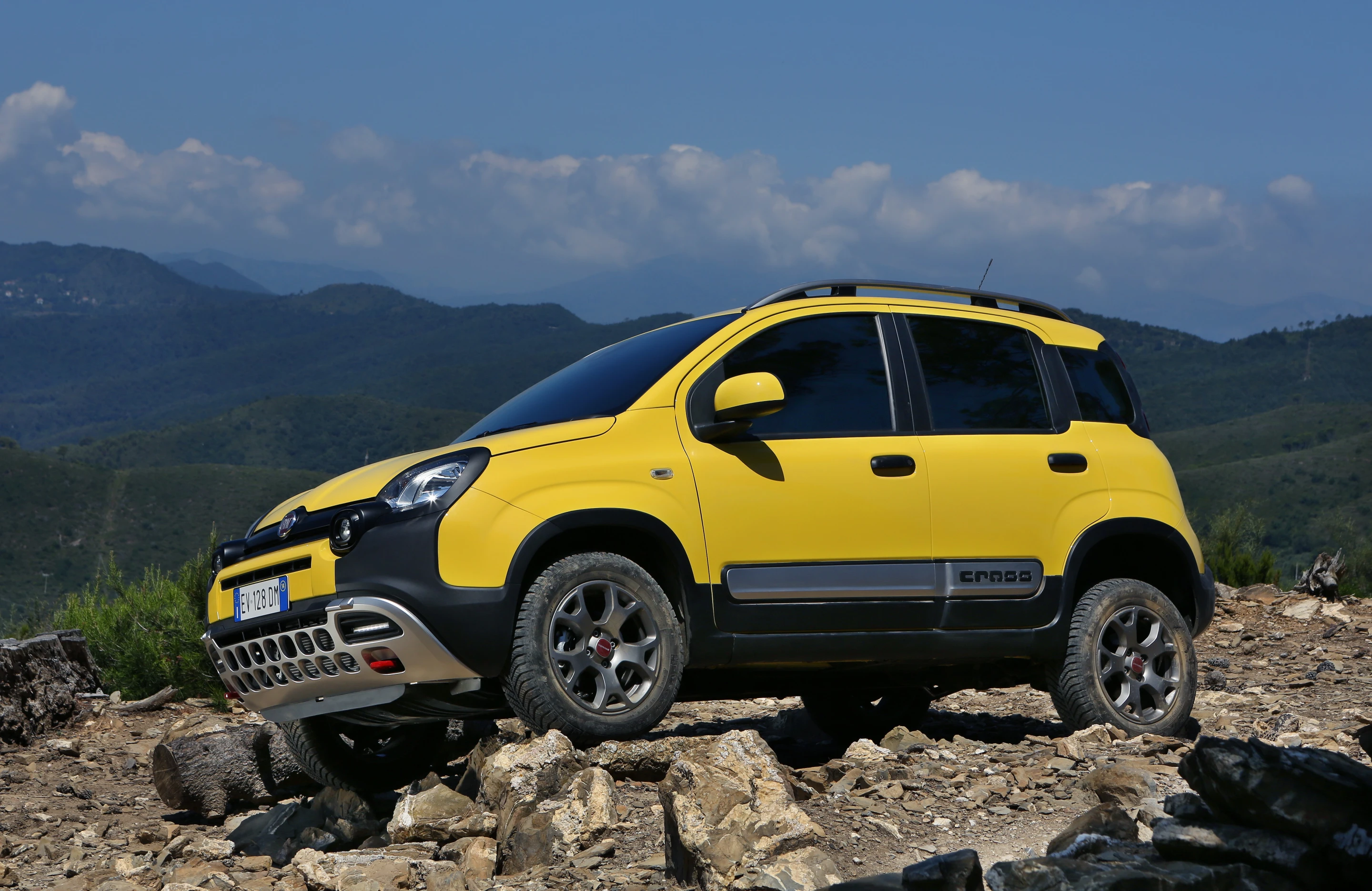 The Panda Cross has steel protection under the car to stop sharp objects damaging key components