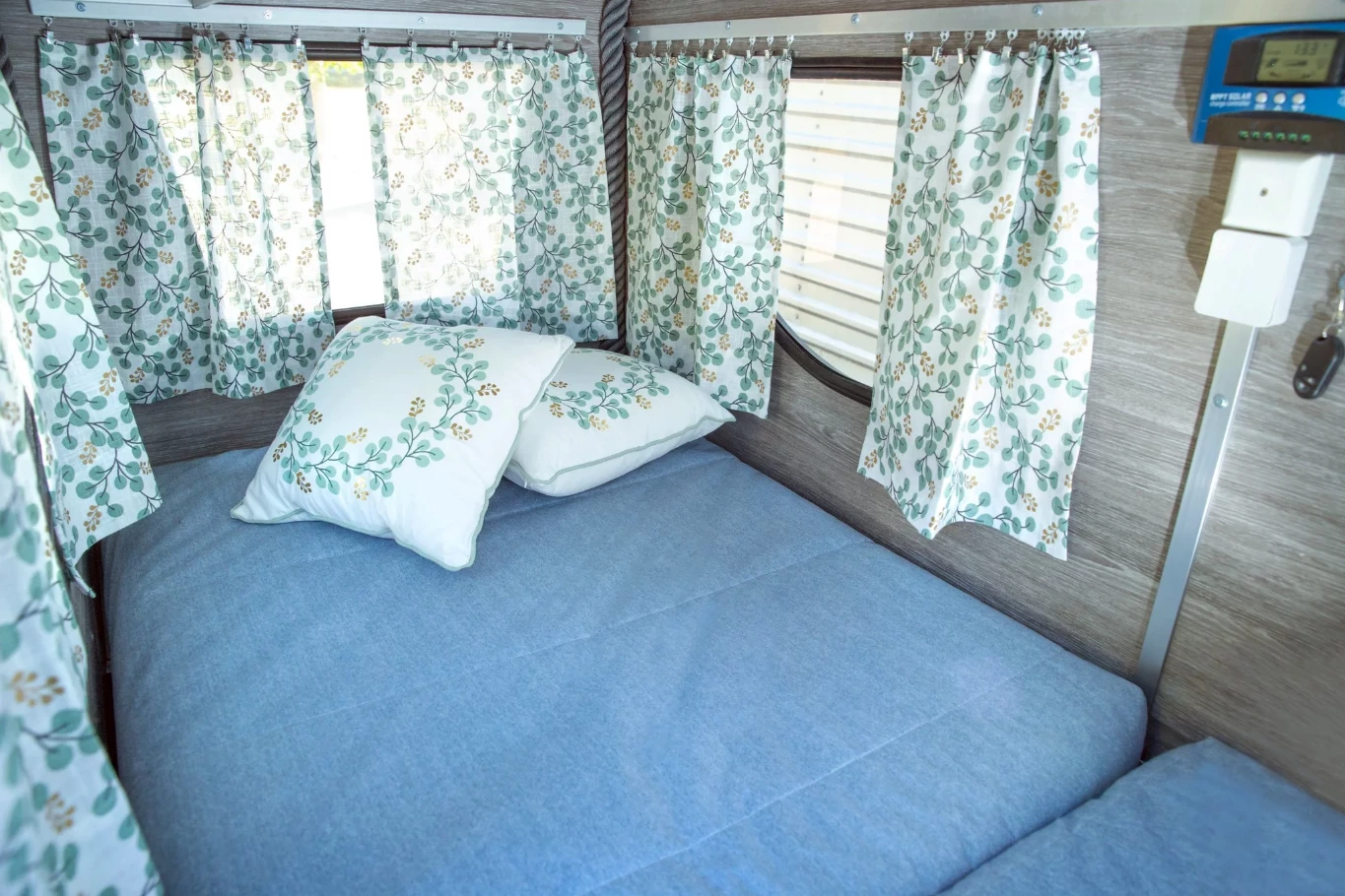 The Hupi sleeps the single cyclist on a bed that fills up the width and length of the interior
