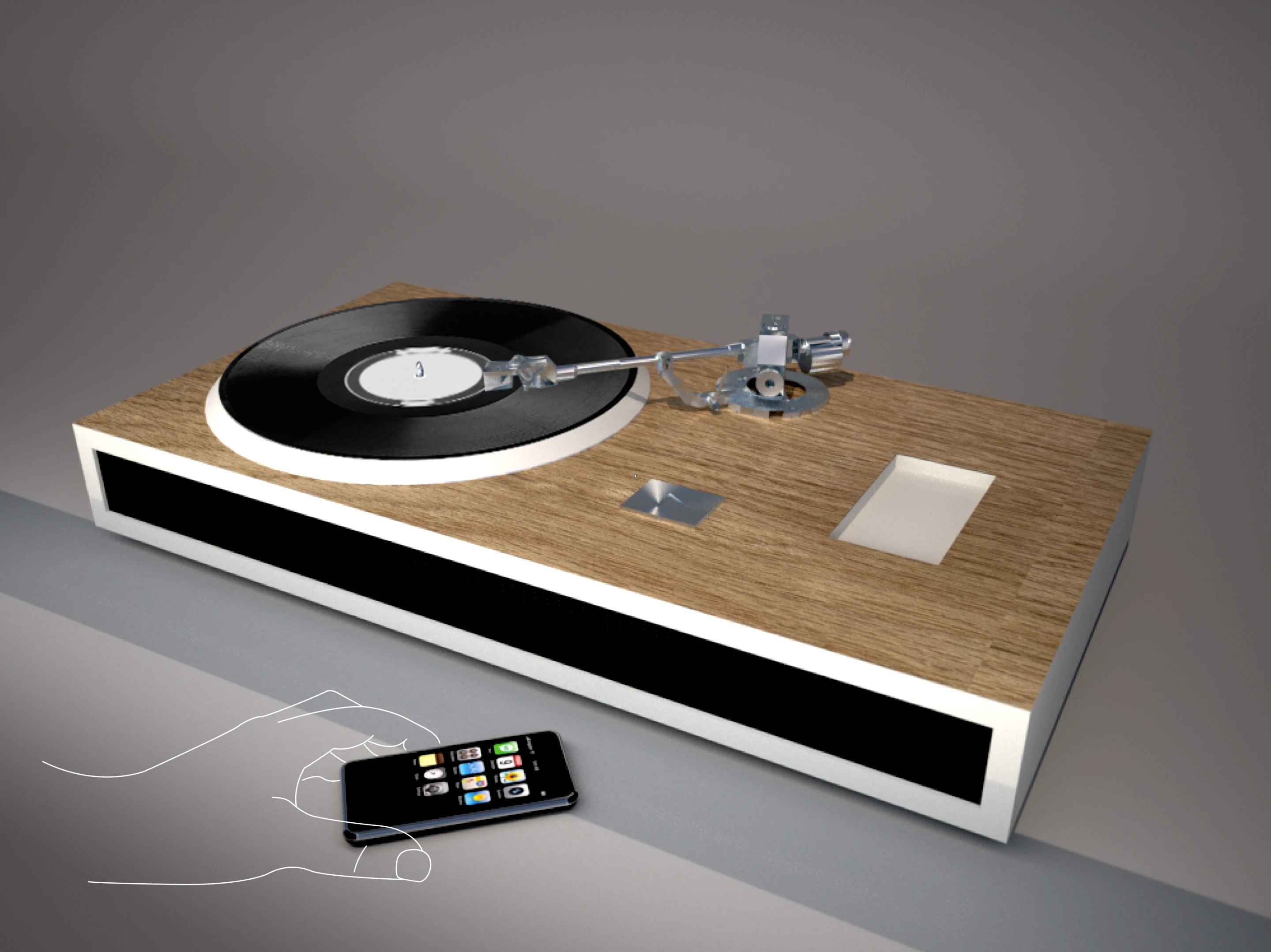 The Turntable iPhone Dock - bringing two audio favorites together in one device