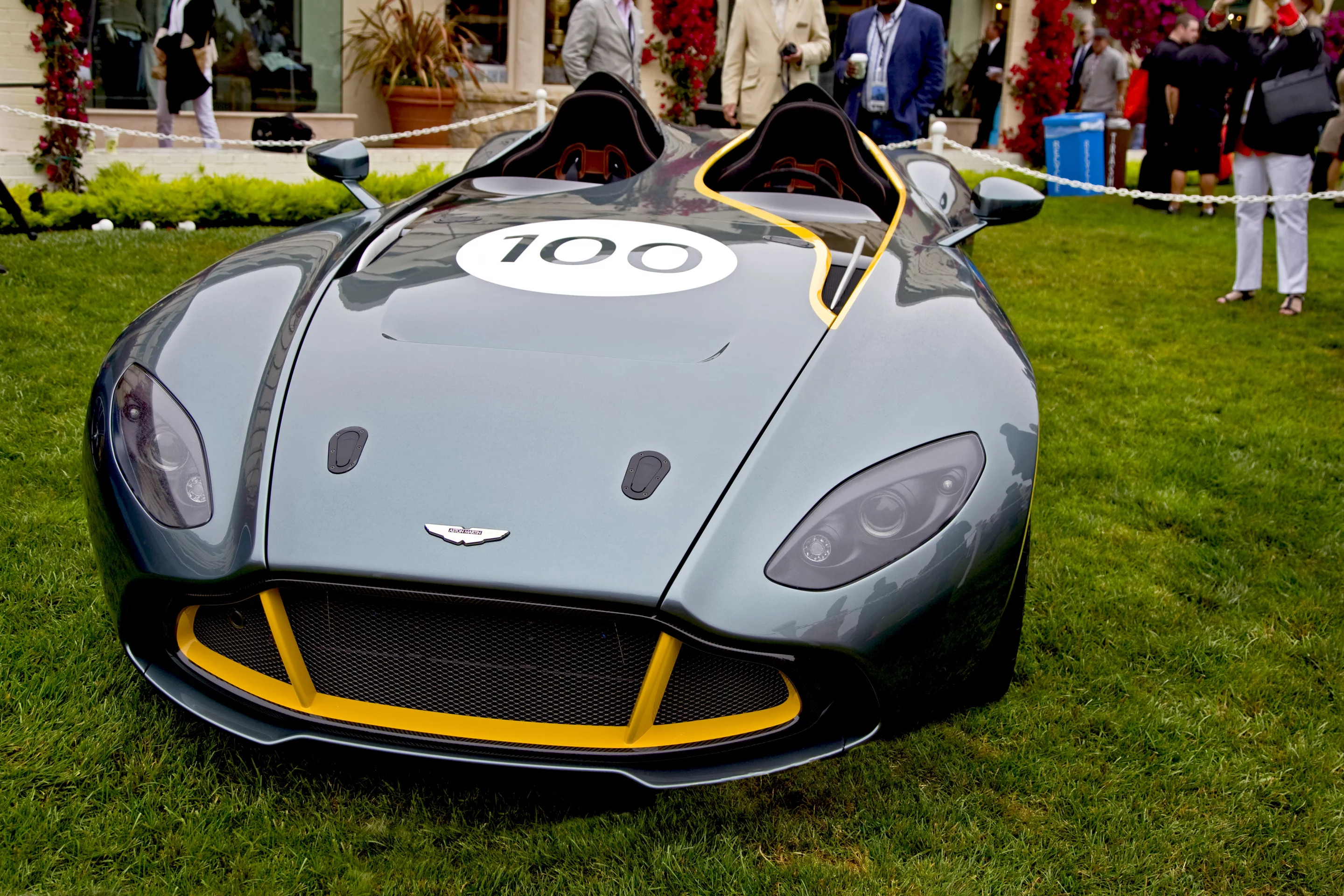 The mostly carbon fibered Speedster is powered by Aston Martin’s AM11 6.0 liter V12 (Photo: Angus MacKenzie/Gizmag.com)