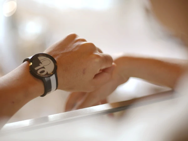 There are 12 designs available for the watch, but there's enough storage for 24 inside