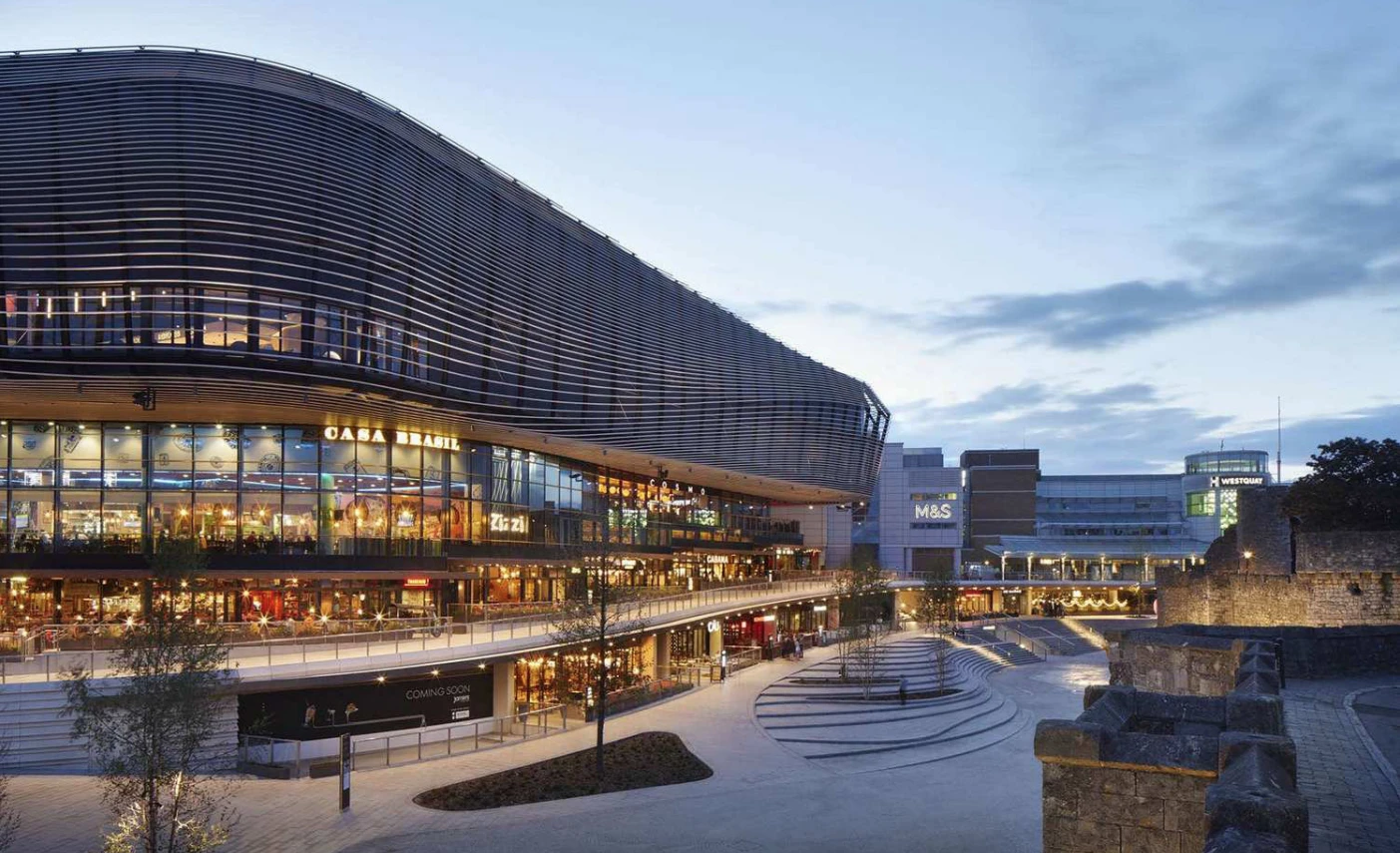 The Watermark WestQuay in Southampton, UK, earned top honors in the Shopping Malls category of the 2018 Prix Versailles world architecture awards
