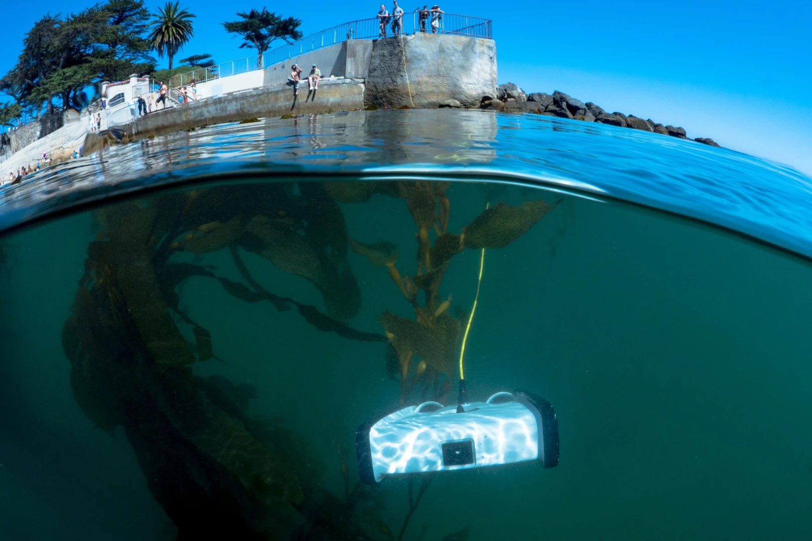 Users control the ROV and view its video via open-source software on a topside laptop or mobile device