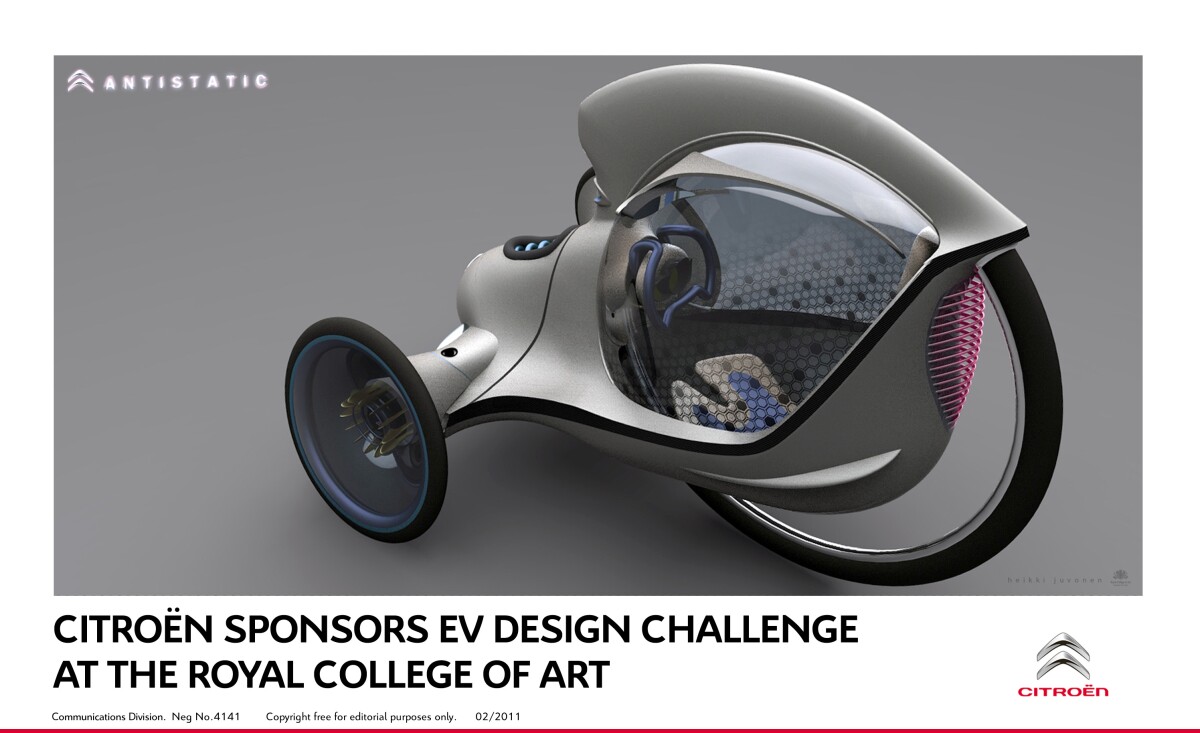 Citroen E-3POD Antistatic Concept: ultralight, micro segment electric three-wheeler