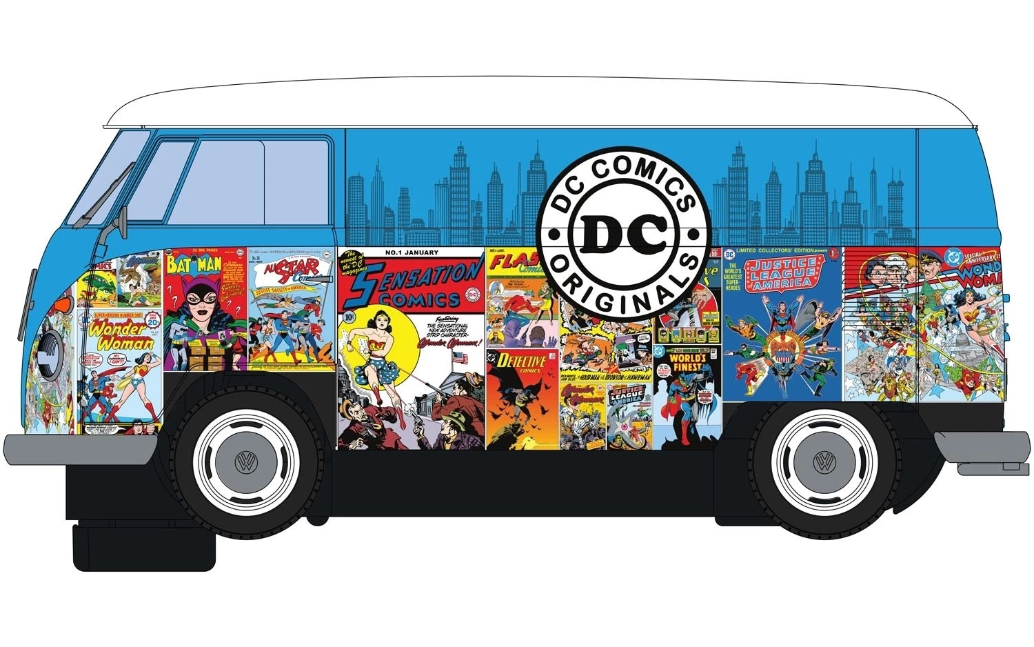 A VW T1b panel van tribute to DC Comics