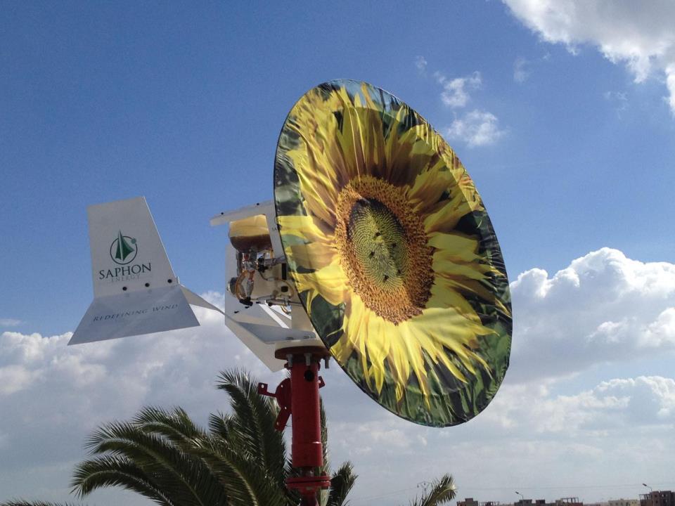 The Saphonian turbine implements a patented system called “Zero-Blade Technology” in order to harness the wind’s energy