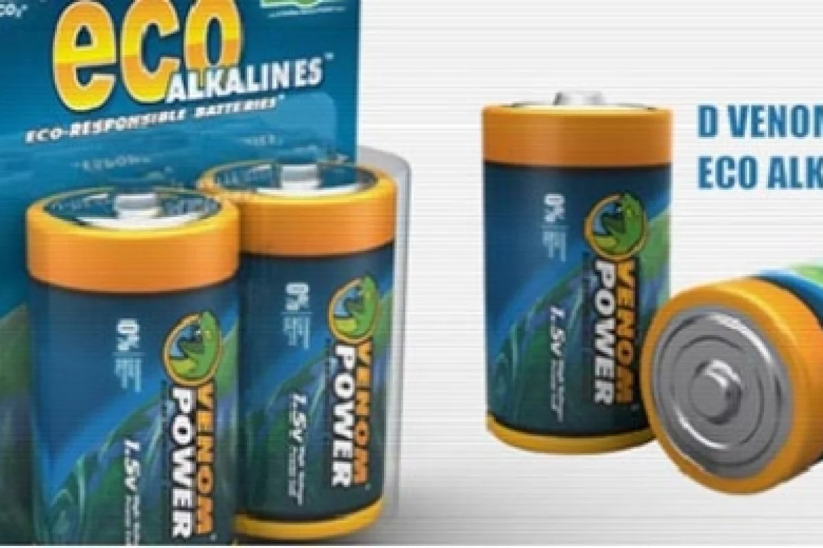 Venom Eco Alkaline batteries are the world's first certified carbon neutral batteries