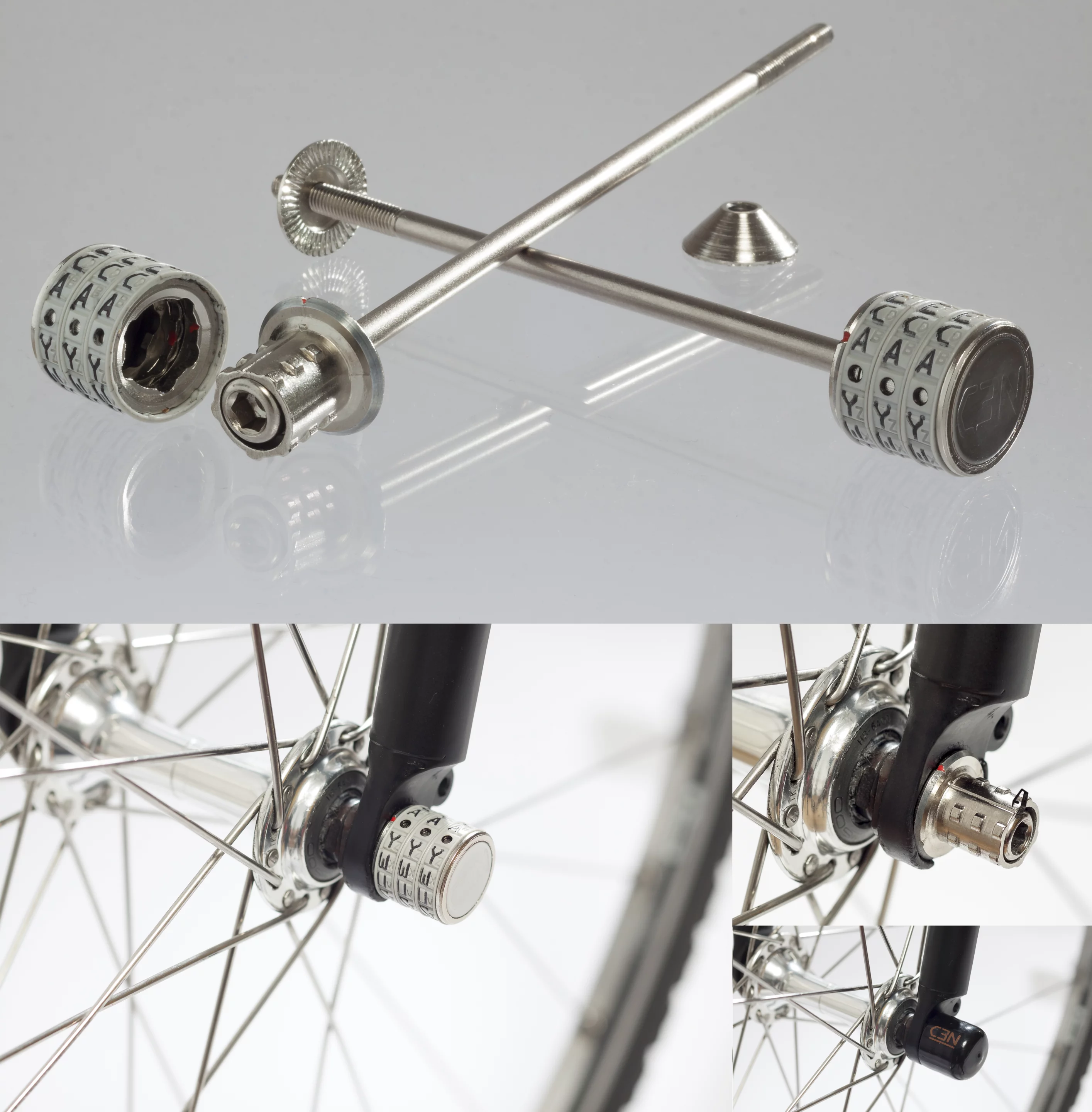 The Sphyke C3N setup for quick-release wheels