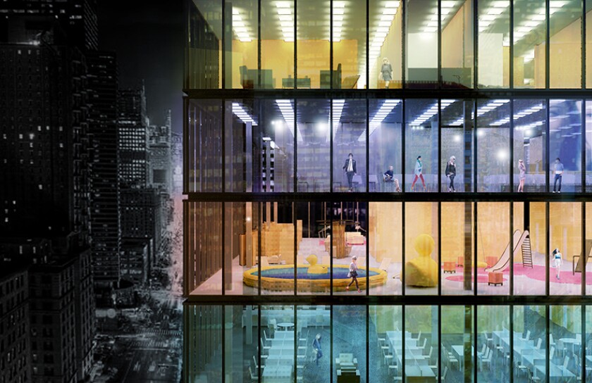 Artist's concept of a Pop-Up Hotel