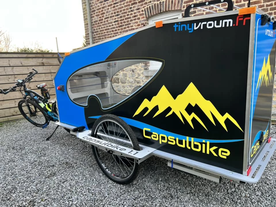 TinyVroum reworked this original CapsulBike trailer prototype into the production model