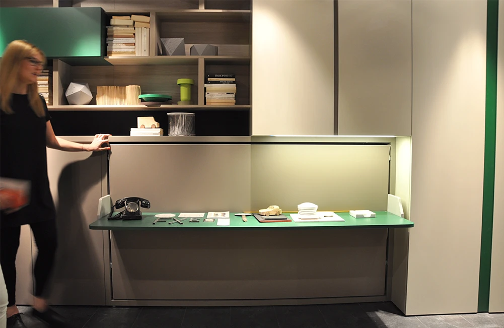 The Kali 120 Board features a hidden single bed and desk or table top