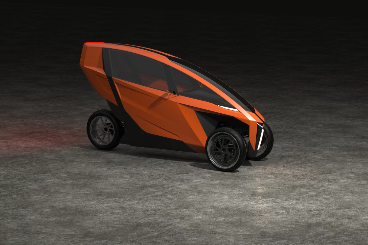 A render showing what a series production AKO Trike is expected to look like