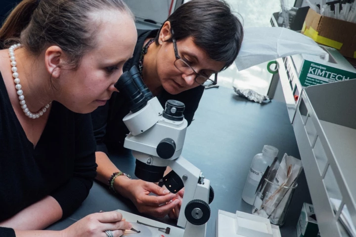 Emilia Morosan (right) led the study that uncovered the tough new material
