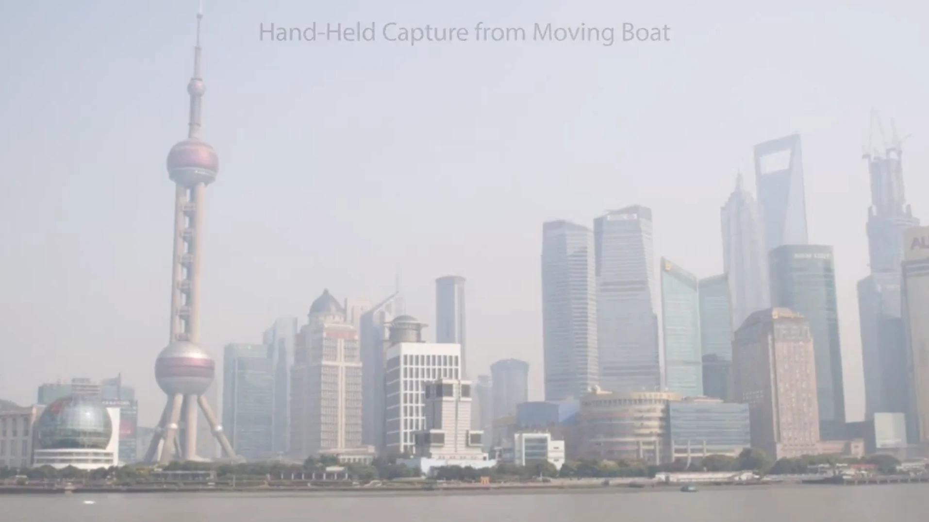 Handheld camera footage was used as another source light field