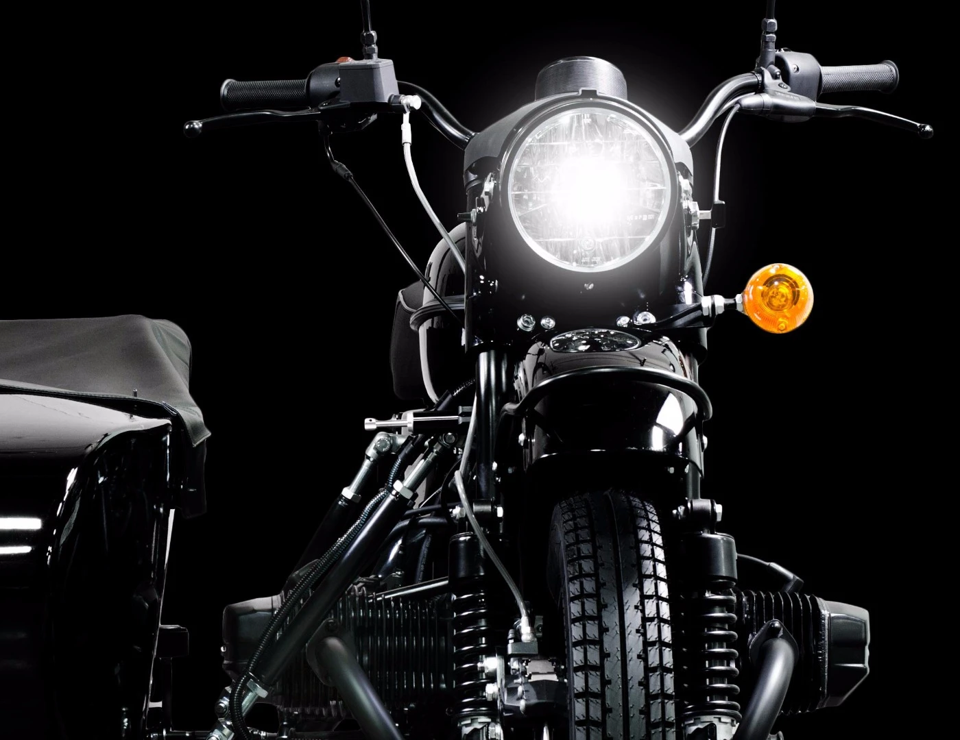 Front view of limited edition Ural Dark Force
