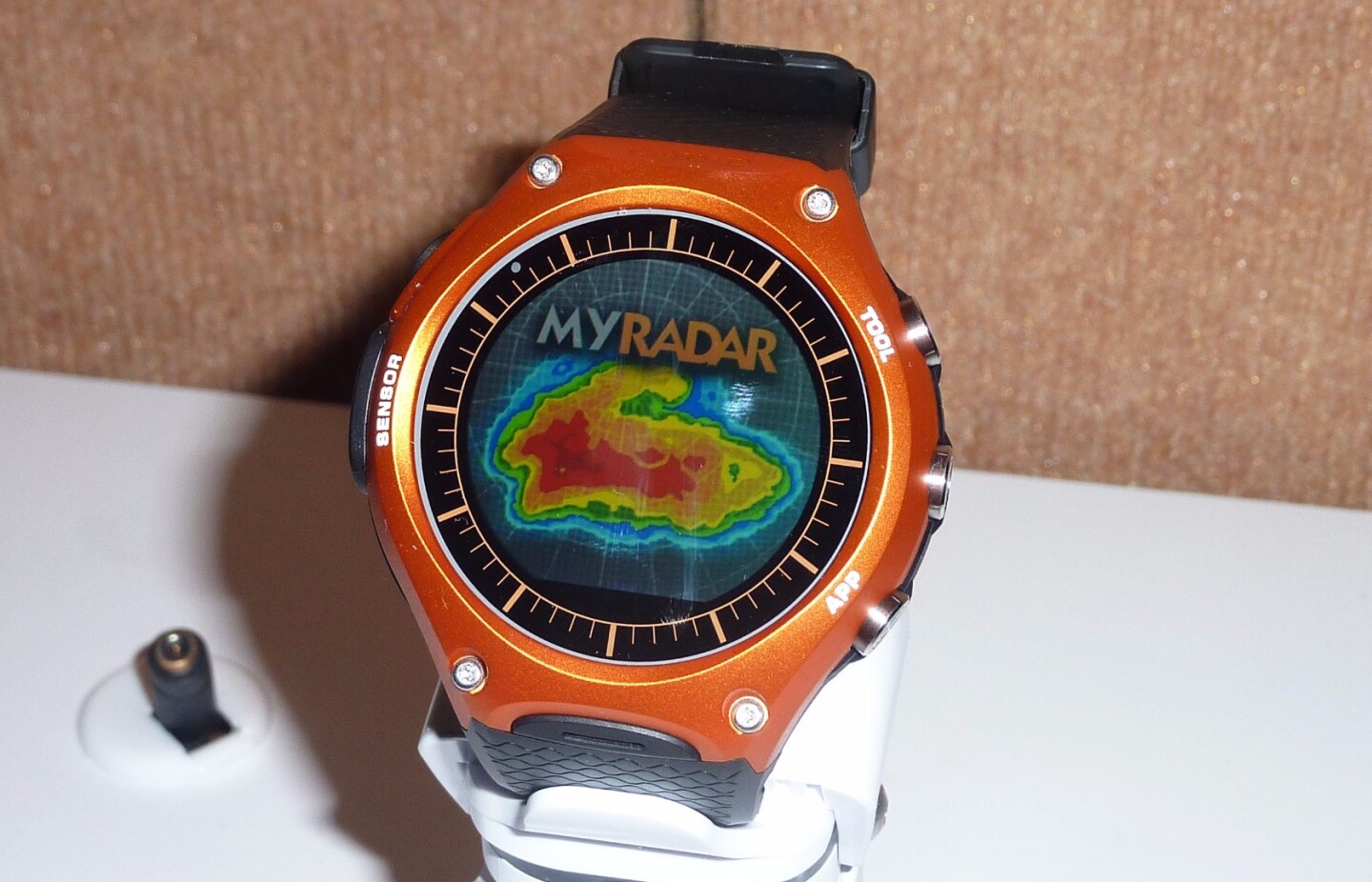 The Casio WSD-F10 Smart Outdoor Watch comes preloaded with Android apps like MyRadar