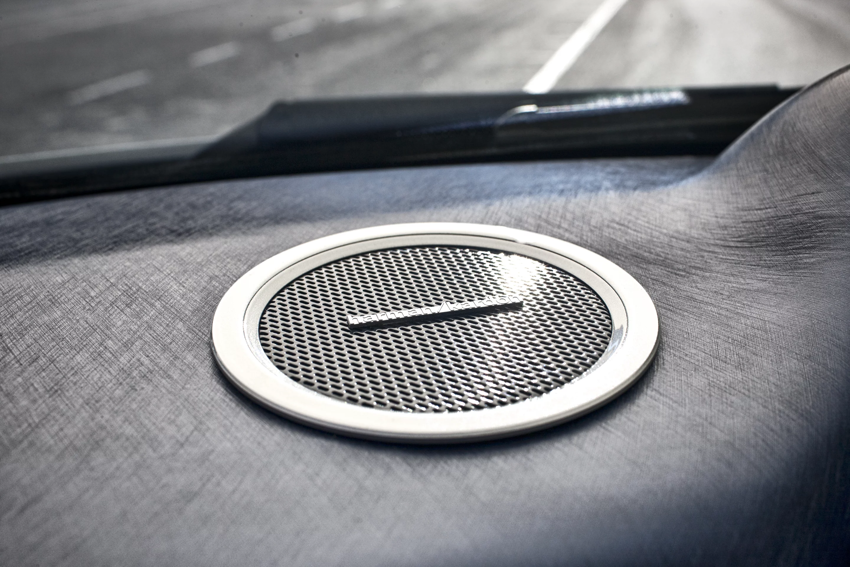 The vehicle incorporates a high-end Harman-Kardon premium audio and video set up