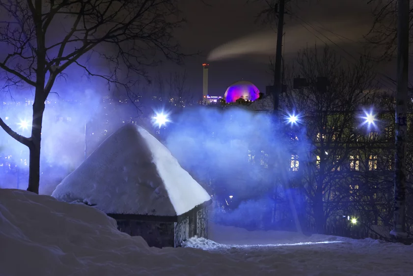Above ground, outside the entrance to Pionen, in Stockholm, Sweden (Image from Bahnhof)