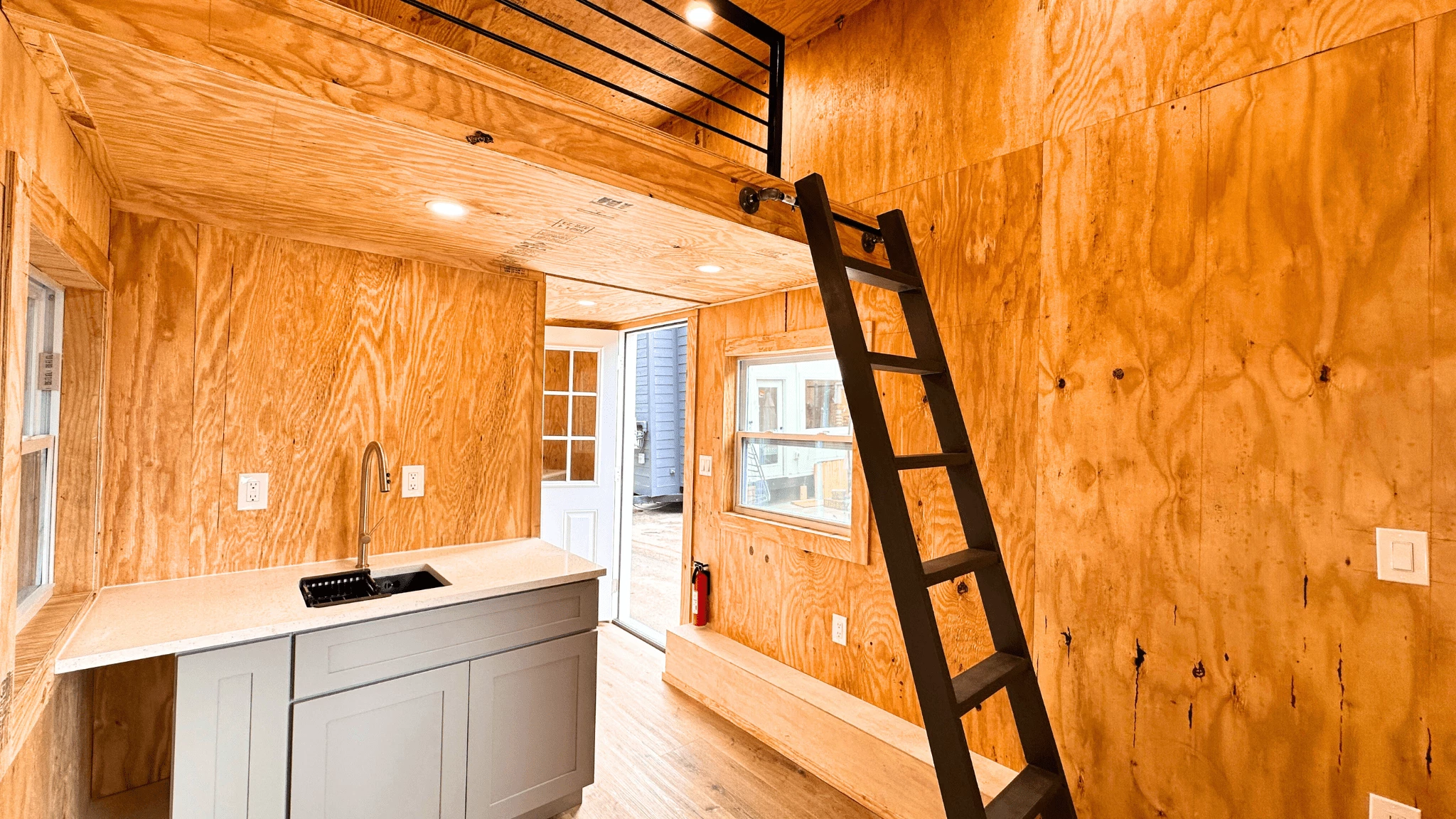 The Element's kitchen includes a simple worktop unit but appliances would need to be installed by the owner