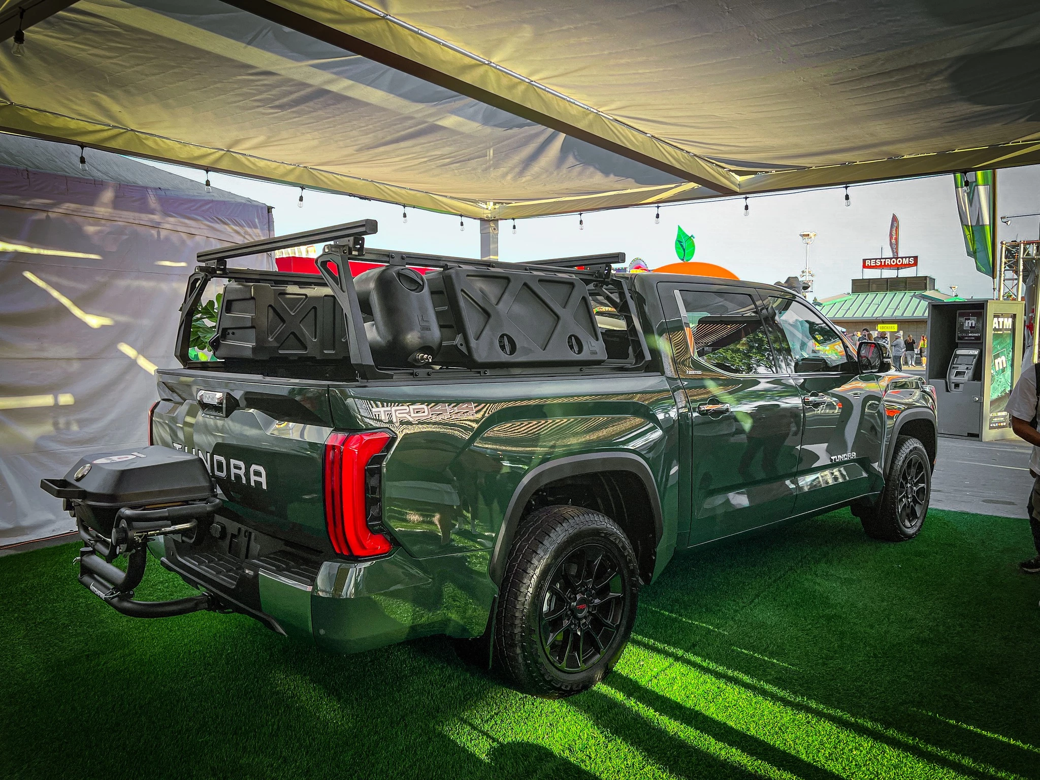 Leitner's original above-bed pickup ACS rack system with GearPod and HydroPod mounted inside the rack frame