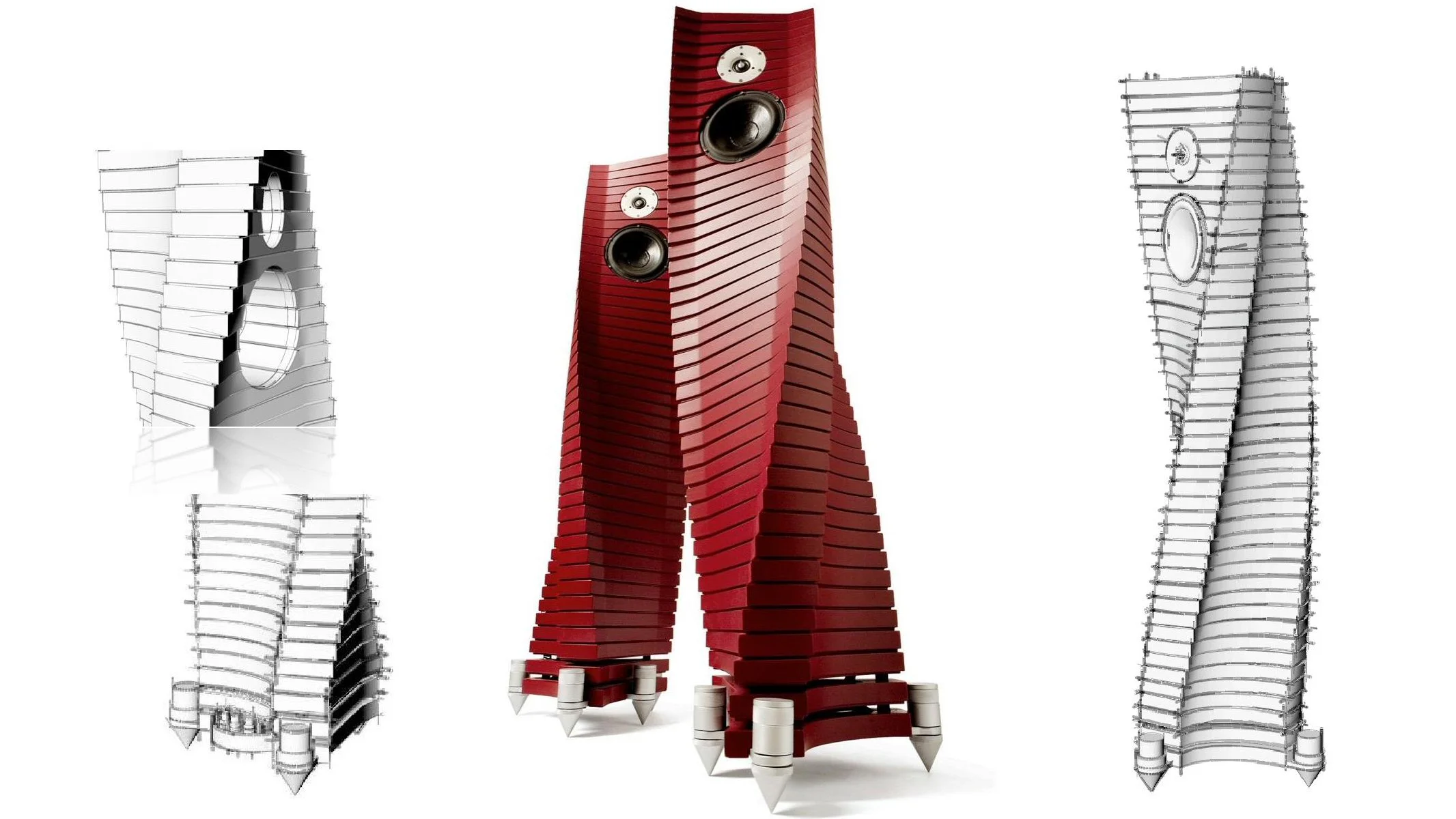 The Teti Extreme Louspeakers from Book of Music merge eye-catching design with high-end audio driver technology