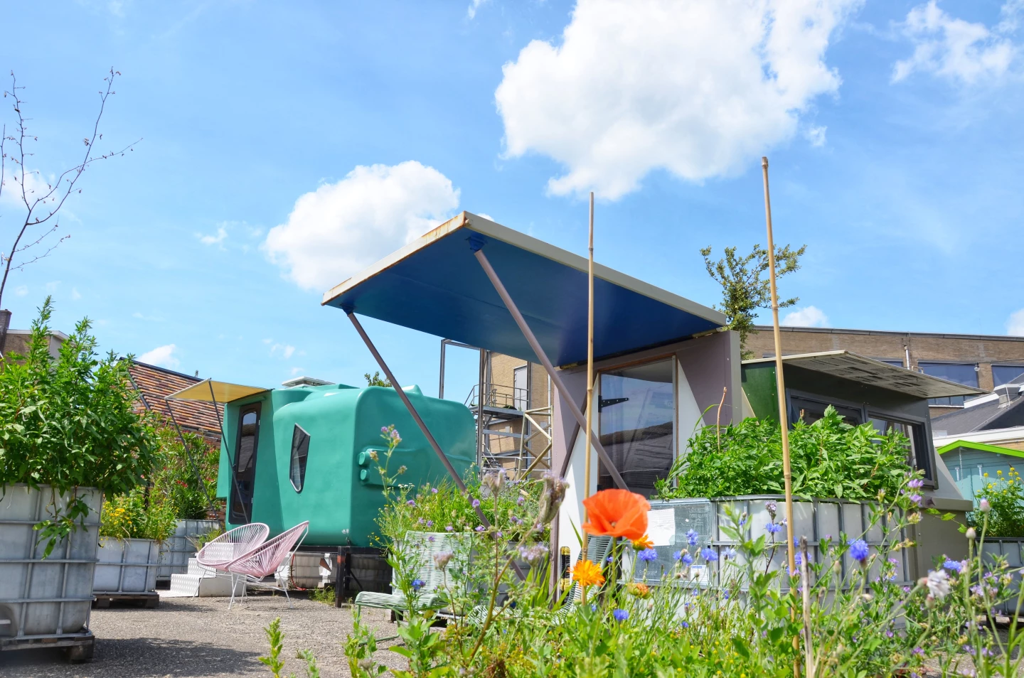 The Trash Inn offers the experience of living in a dumpster, but without the garbage