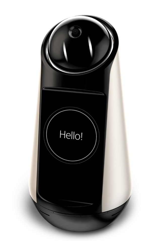 The Xperia Hello! has LED "eyes" that match spoken responses with expressions, and it has motorized body, head and neck parts, with Sony making much of its little "dance" moves