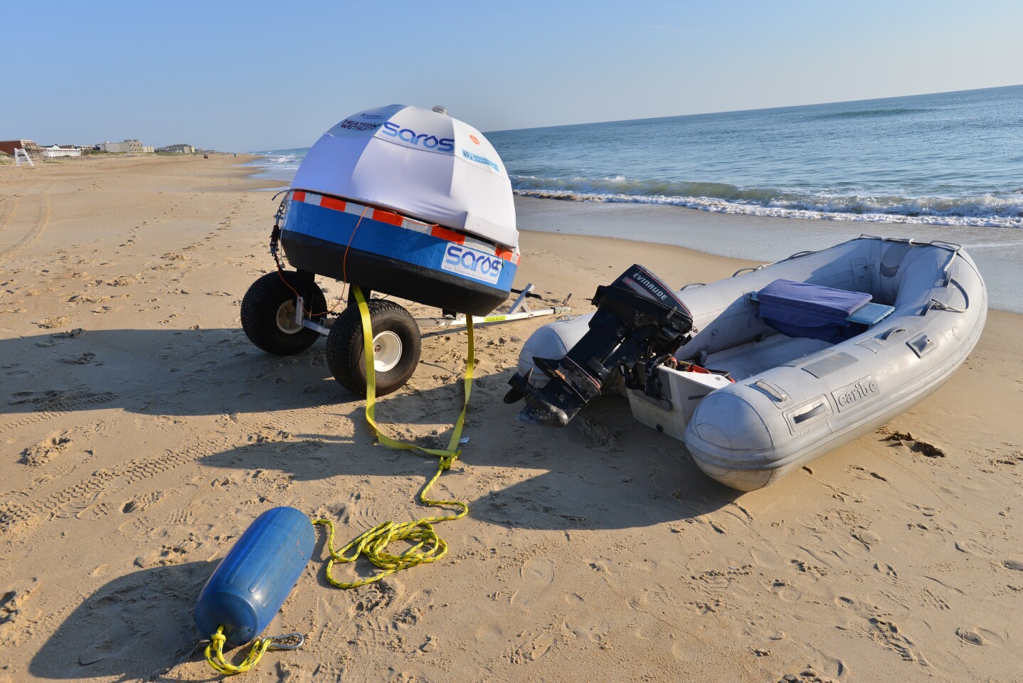 the SAROS wave-powered desalination system is designed to be easy to deploy