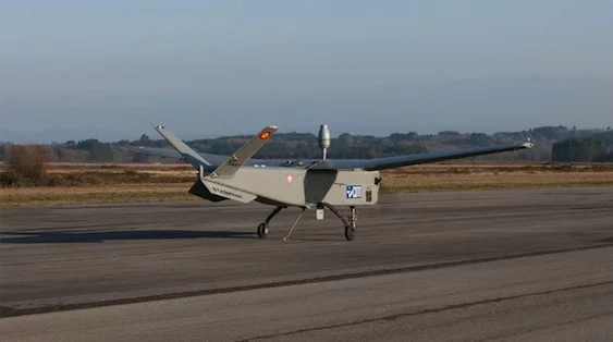 The ATLANTE Unmanned Aerial System on the runway at Lugo