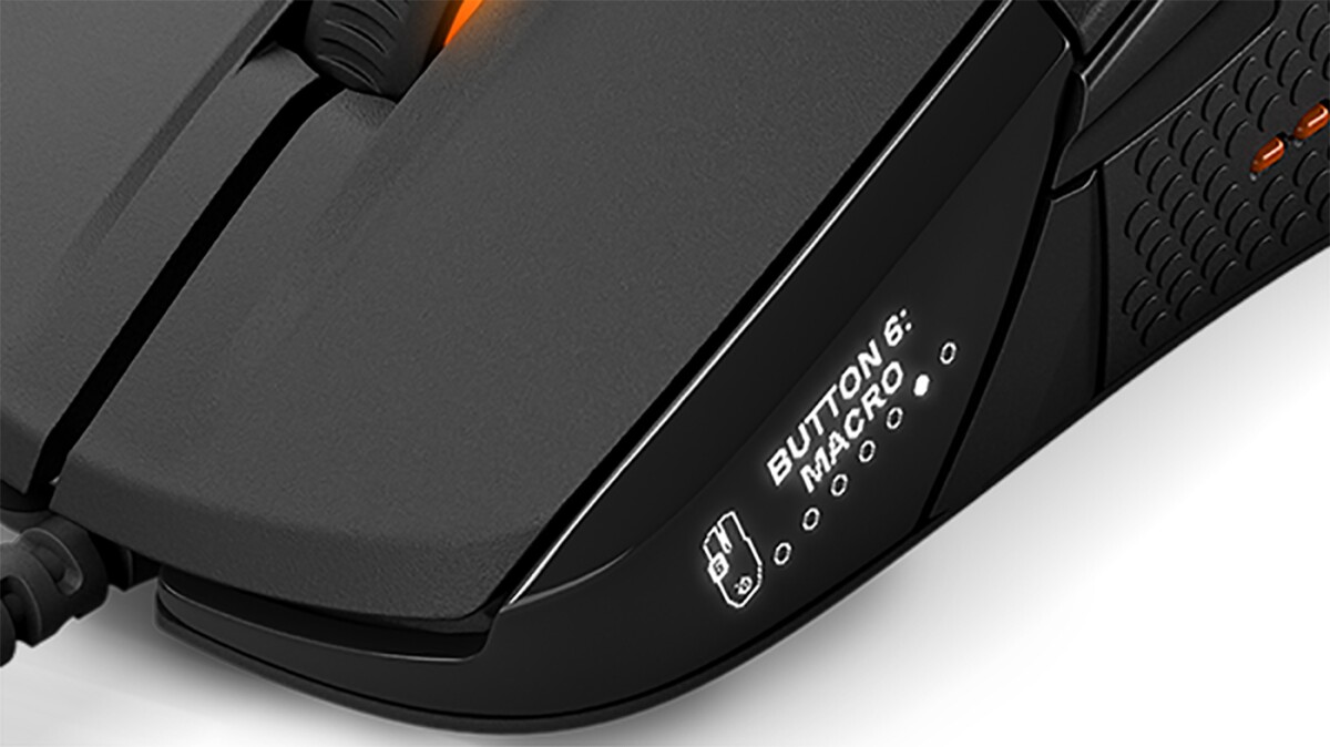 The embedded display, located just beneath the tip of the user's index finger, is highly customizable