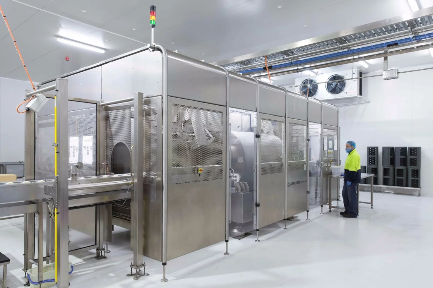 The plastic bottle and milk inside are compressed by around 15 percent for several minutes, eliminating any harmful bacteria