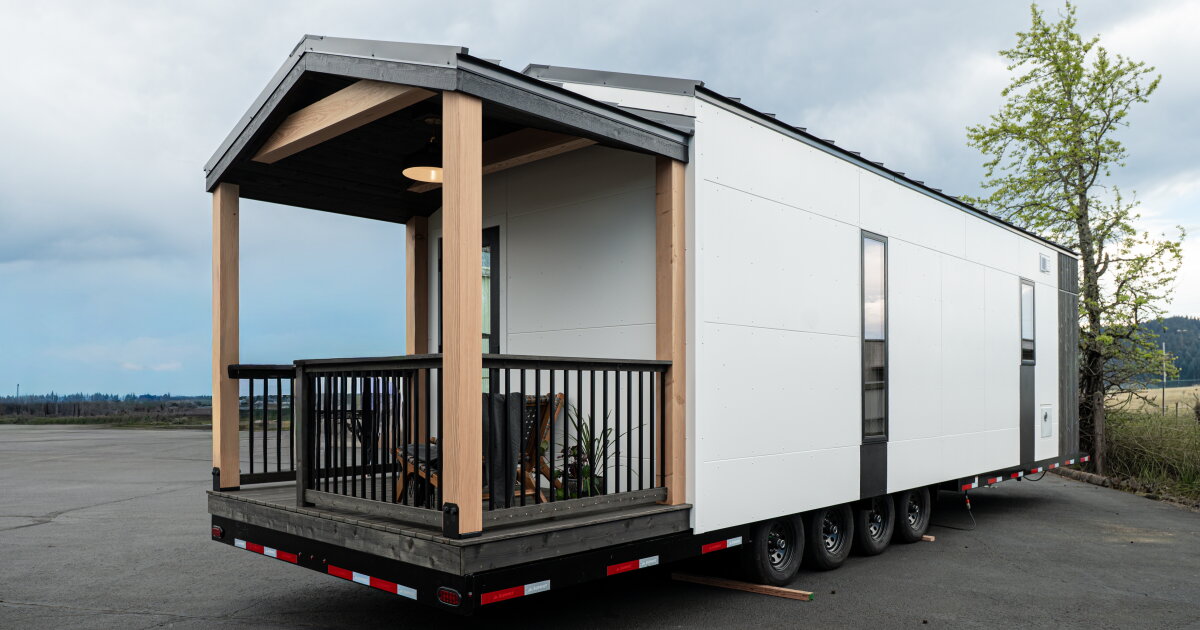 Extra-wide tiny house delivers apartment-style comfort on wheels