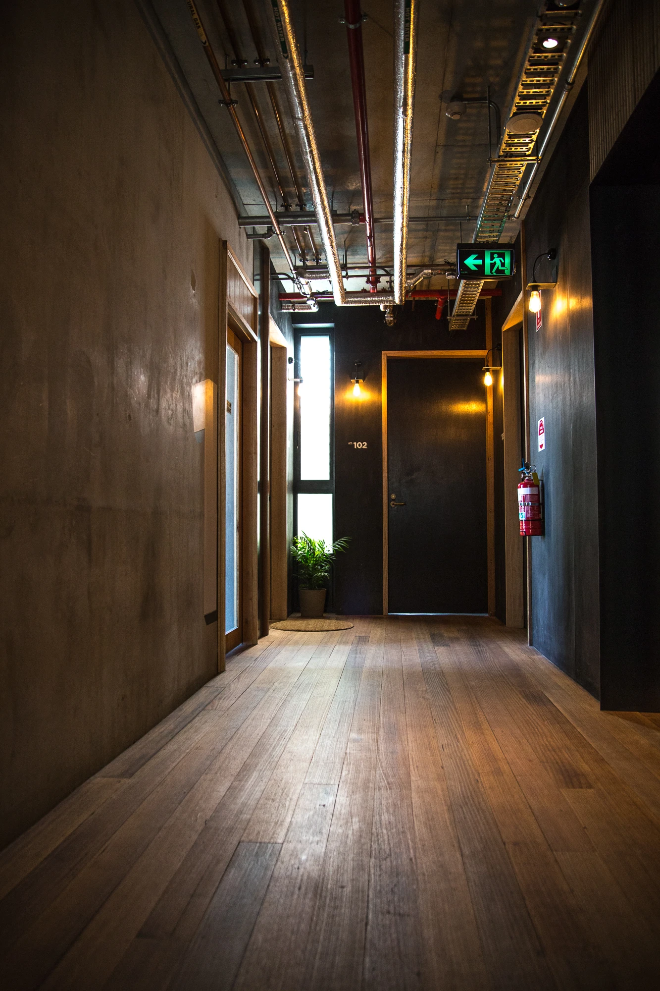 Unfinished timber floorboards are used throughout The Commons (Photo: Nick Lavars/Gizmag.com)