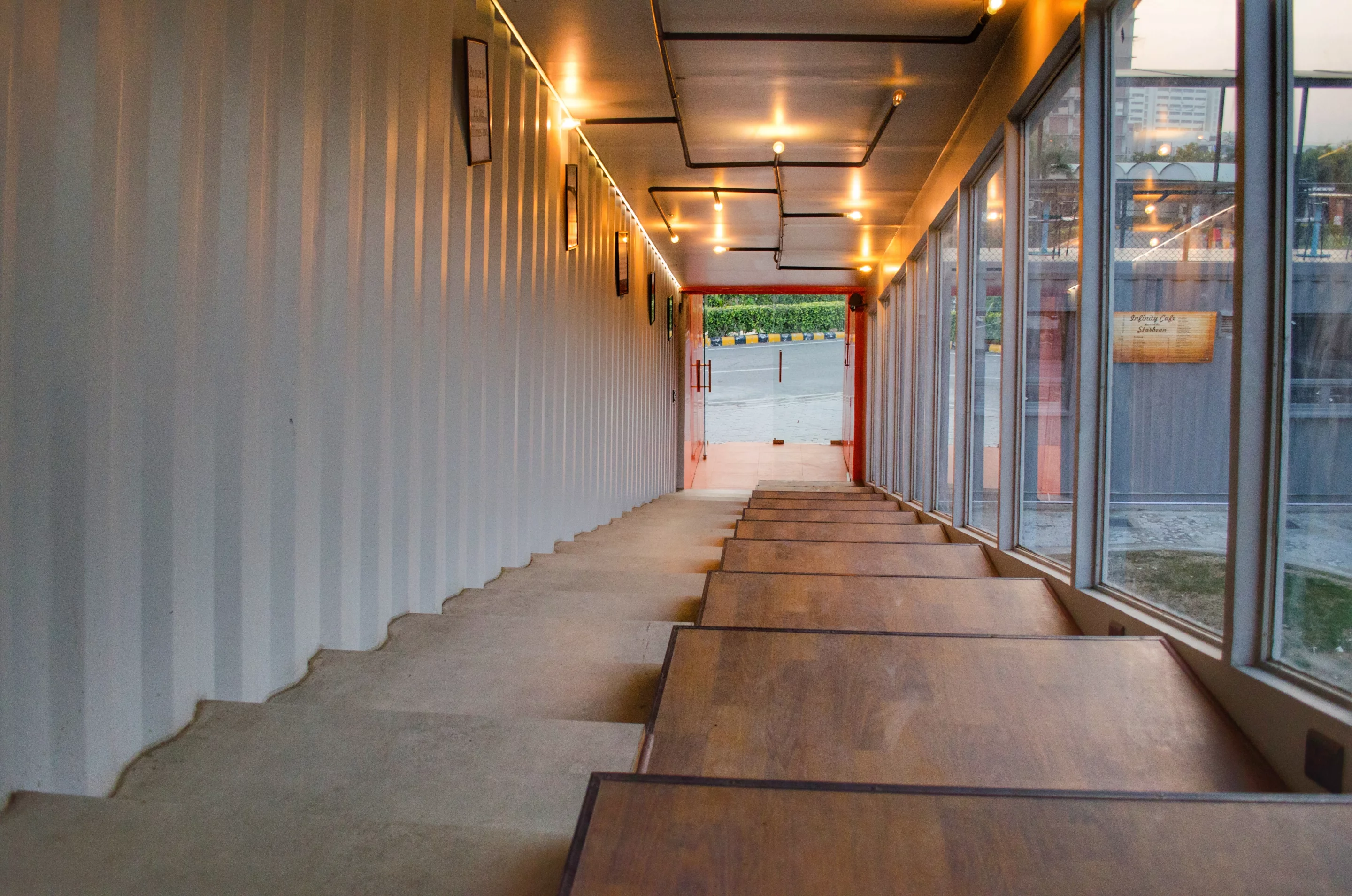 Café Infinity's staircases double up as seating areas