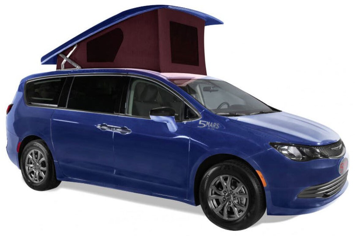 Chrysler Pacifica Van >> 5 Mars Makes A Colorful Efficient Mini Campervan Out Of The Chrysler Pacifica Van >> 5 Mars Makes A Colorful Efficient Mini Campervan Out Of The