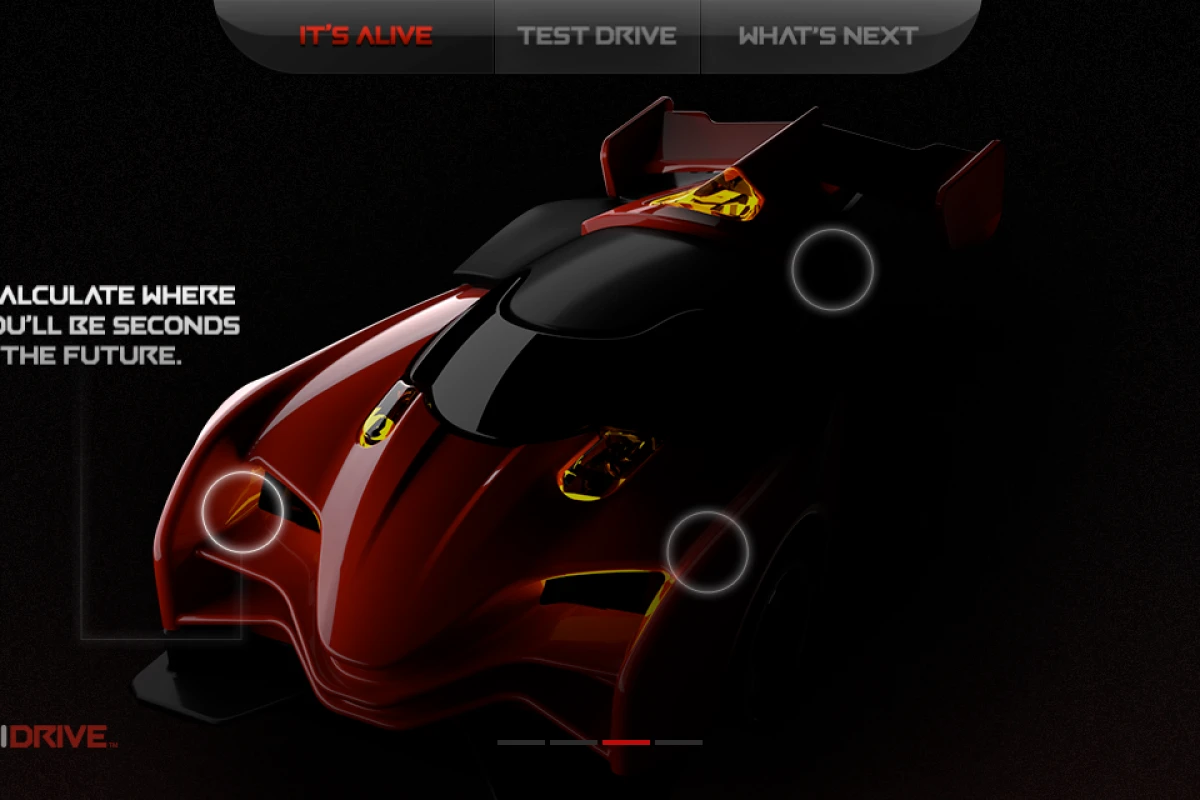 Screen capture from the Anki Drive app, highlighting its AI street smarts