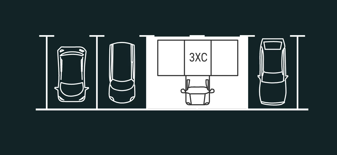 When expanded, a Beauer 3XC cell car takes up two parking spaces