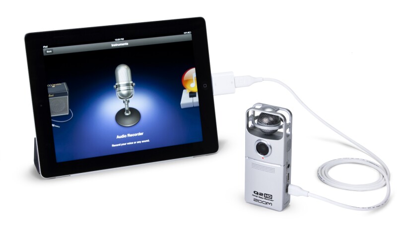 The Q2HD can be used as a quality USB microphone for portable devices