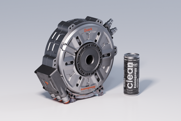 The compact, flat Koenigsegg Quark motor is designed to integrate easily into supercars and other vehicles