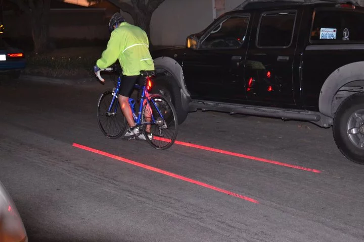 Xfire’s Bike Lane Safety Light in use