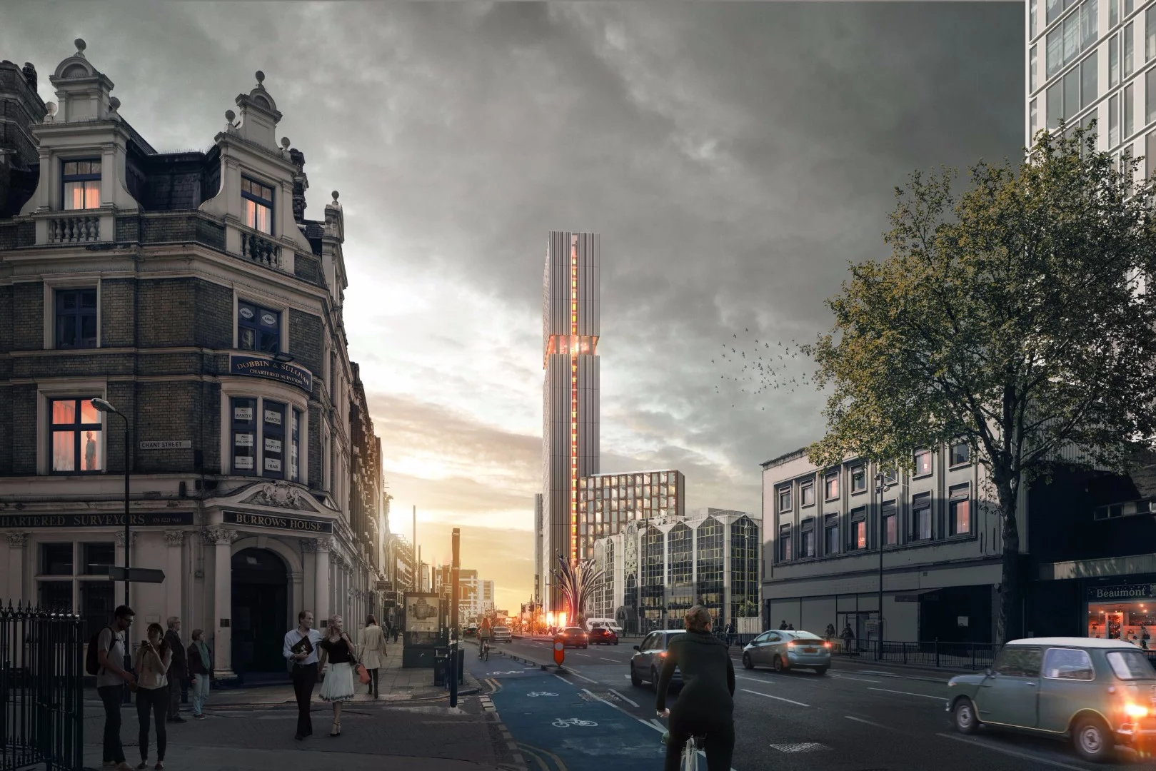 The 30-story Collective Stratford building will contain 330 new homes, including 223 co-living units and a number of serviced apartments