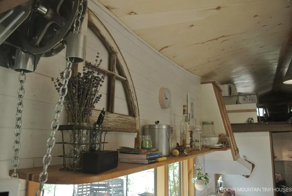 The San Juan Tiny House has lots of storage space