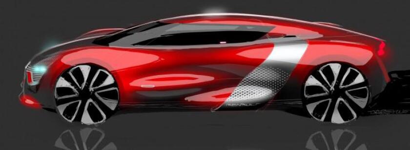 The Renault DeZir concept electric vehicle