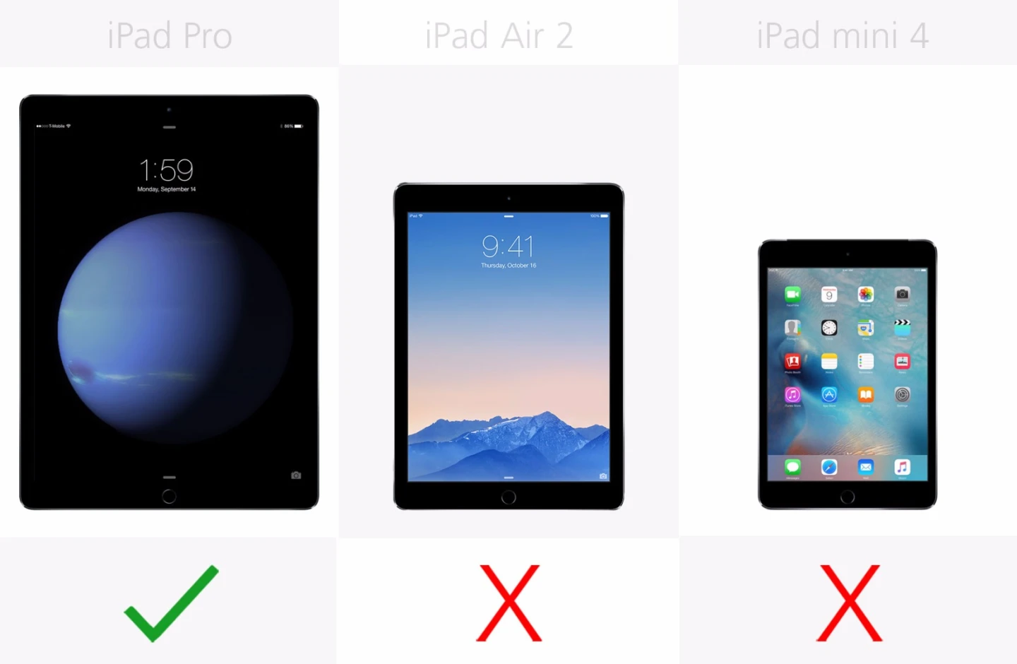 Apple Pencil compatibility (row 1)