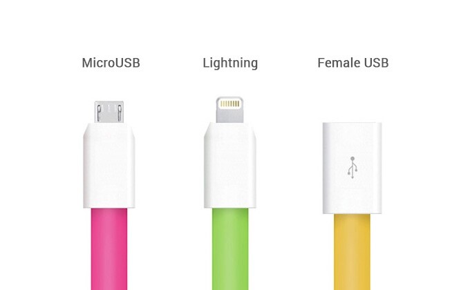 When you order Infinite USB-C, you can choose from models with MicroUSB, Lightning and female USB cables