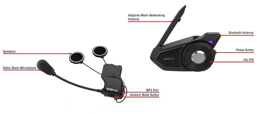 The Sena 30K can be easily installed on most helmets in the market