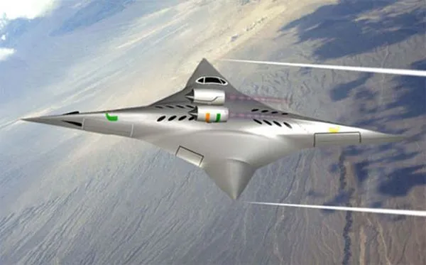 The supersonic bi-directional flying wing (SBiDir-FW) aircraft in high-speed configuration (Image: University of Miami)