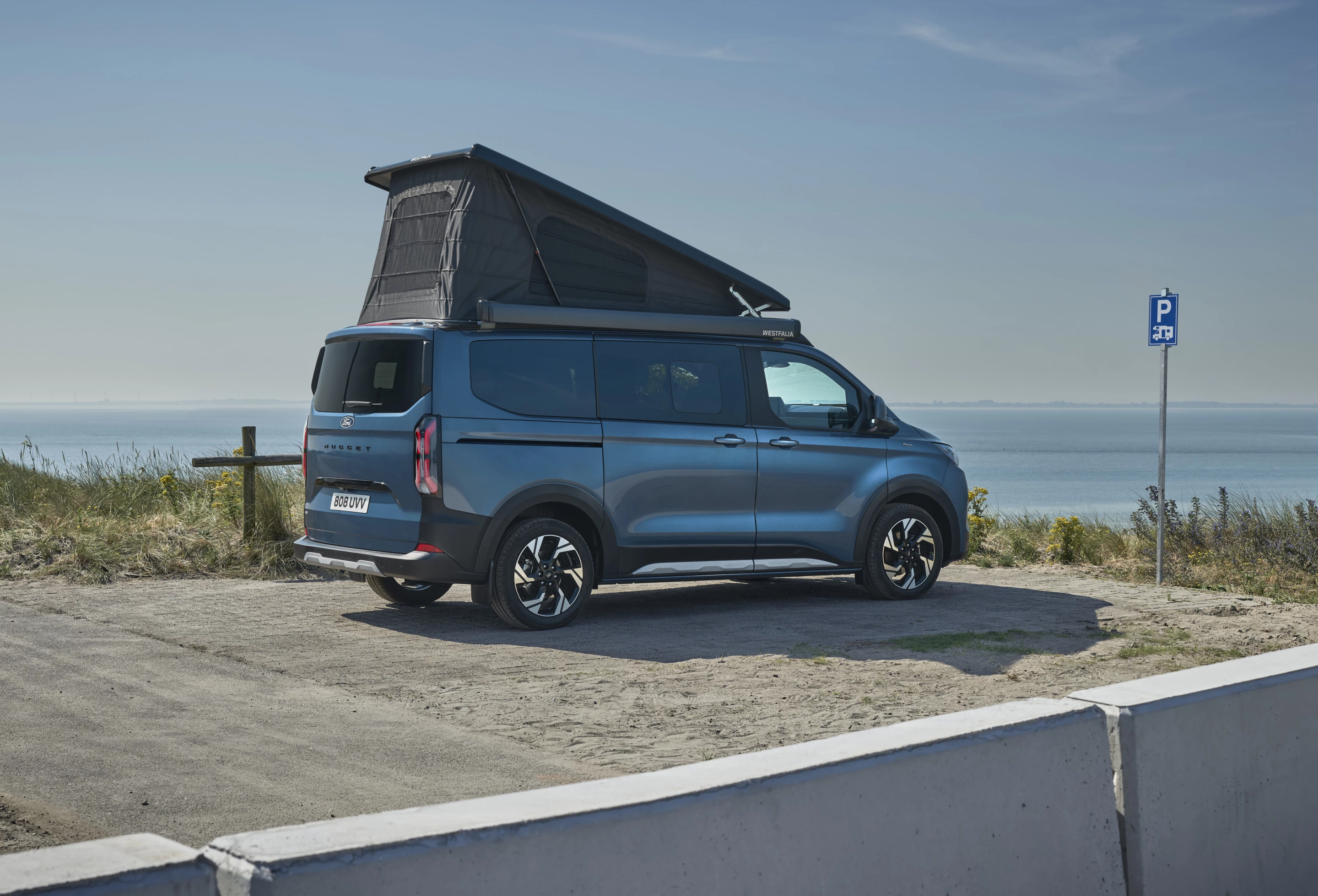 The Nugget's forward-tilting pop-up roof creates room in the rear for kitchen use